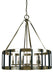 Framburg 4668 PN/MBLACK Pantheon Six Light Chandelier, Polished Nickel with Matte Black Main Image.jpg