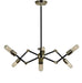 Framburg 4686 PN/MBLACK Felix Six Light Chandelier, Polished Nickel with Matte Black Main Image.jpg