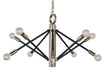 Framburg 4687 PN/MBLACK Felix Ten Light Chandelier, Polished Nickel with Matte Black Accents Main Image.jpg