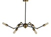 Framburg 4688 AB/MBLACK Felix Six Light Chandelier, Antique Brass with Matte Black Main Image.jpg