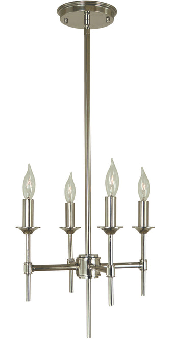 Framburg 4694 PN Chandler Four Light Chandelier, Polished Nickel Main Image.jpg