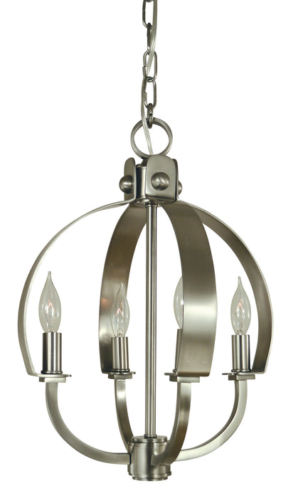 Framburg 4724 BN Luna Four Light Chandelier, Brushed Nickel Main Image.jpg