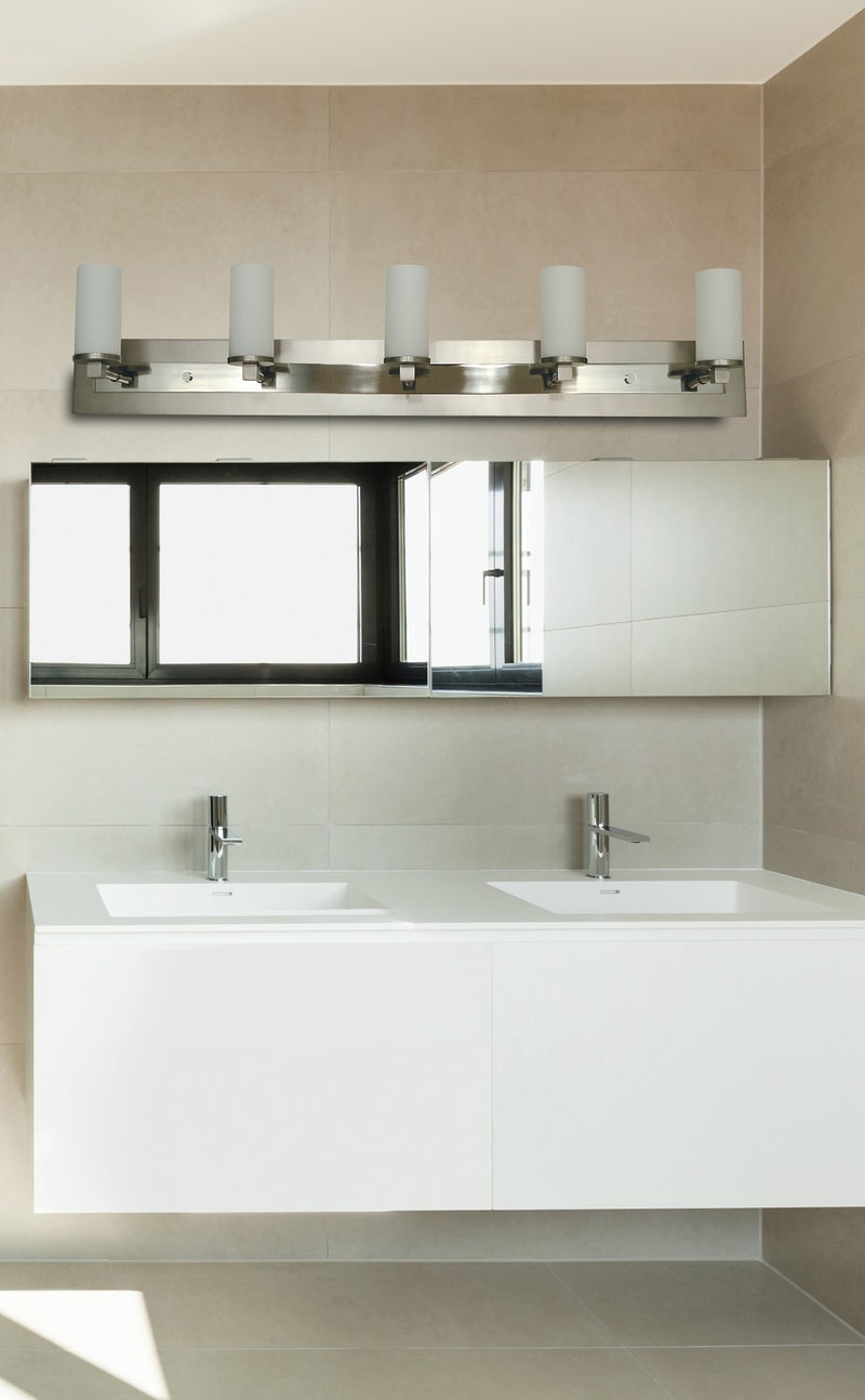 Framburg 4735 SP/PN Mercer Five Light Wall Sconce, Satin Pewter with Polished Nickel Alternate Image.jpg