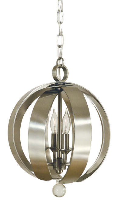 Framburg 4777 BN Venus Four Light Chandelier, Brushed Nickel Main Image.jpg