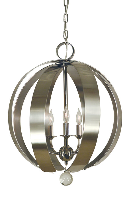 Framburg 4778 PN/BN Venus Five Light Chandelier, Polished Nickel Main Image.jpg