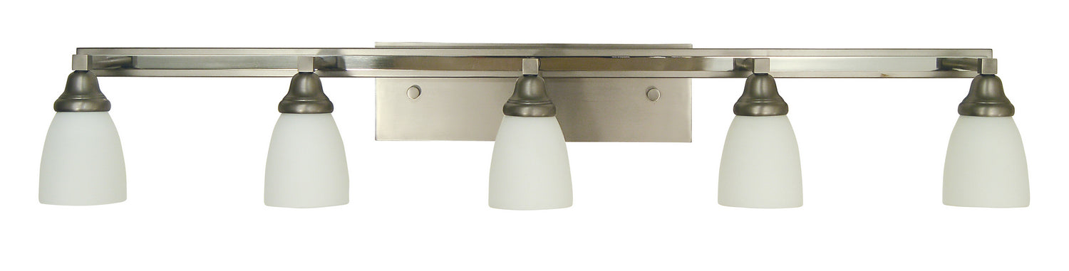 Framburg 4785 SP/PN Mercer Five Light Wall Sconce, Satin Pewter with Polished Nickel Main Image.jpg