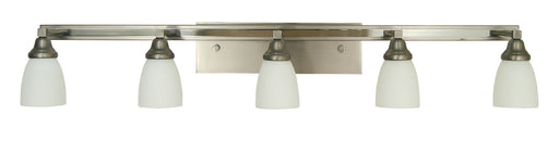 Framburg 4785 SP/PN Mercer Five Light Wall Sconce, Satin Pewter with Polished Nickel Main Image.jpg