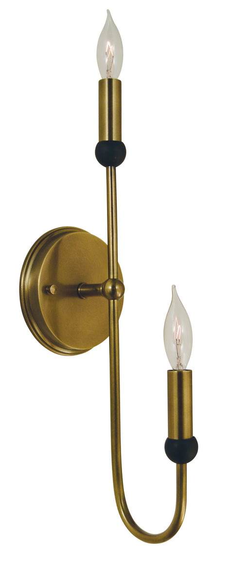 Framburg 4792 AB/MBLACK Nicole Two Light Wall Sconce, Antique Brass with Matte Black Main Image.jpg