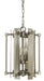 Framburg 4804 SP/PN Louvre Four Light Chandelier, Satin Pewter with Polished Nickel Main Image.jpg