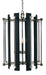 Framburg 4805 PN/MBLACK Louvre Five Light Foyer Chandelier, Polished Nickel with Matte Black Main Image.jpg