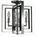 Framburg 4861 BN/MBLACK Symmetry Four Light Flush / Semi-Flush Mount, Brushed Nickel with Matte Black Accents Main Image.jpg