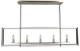 Framburg 4869 BN/MBLACK Symmetry Five Light Island Chandelier, Brushed Nickel with Matte Black Main Image.jpg