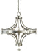 Framburg 4920 SP/PN Regent Six Light Chandelier, Satin Pewter with Polished Nickel Accents Main Image.jpg