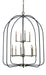 Framburg 4932 PN/MBLACK Boulevard 12 Light Chandelier, Polished Nickel with Matte Black Accents Main Image.jpg