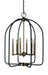 Framburg 4936 AB/MBLACK Boulevard Six Light Chandelier, Antique Brass with Matte Black Accents Main Image.jpg