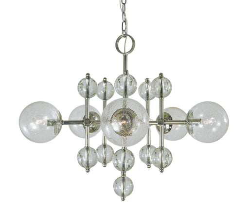 Framburg 4945 PN Solaris Five Light Chandelier, Polished Nickel Main Image.jpg