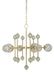 Framburg 4946 SB Solaris Six Light Chandelier, Satin Brass Main Image.jpg