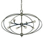 Framburg 4949 PN/MBLACK Orbit Eight Light Chandelier, Polished Nickel with Matte Black Accents Main Image.jpg