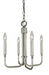 Framburg 4954 SP/PN Lara Four Light Chandelier, Satin Pewter with Polished Nickel Accents Main Image.jpg