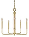 Framburg 4955 SB/PB Lara Five Light Chandelier, Satin Brass with Polished Brass Accents Main Image.jpg