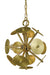 Framburg 4974 PB/SB Apogee Four Light Chandelier, Polished Brass with Satin Brass Accents Main Image.jpg