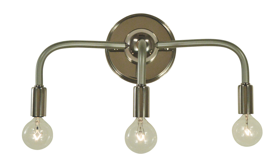 Framburg 5003 PN/SP Candide Three Light Wall Sconce, Polished Nickel with Satin Pewter Accents Main Image.jpg