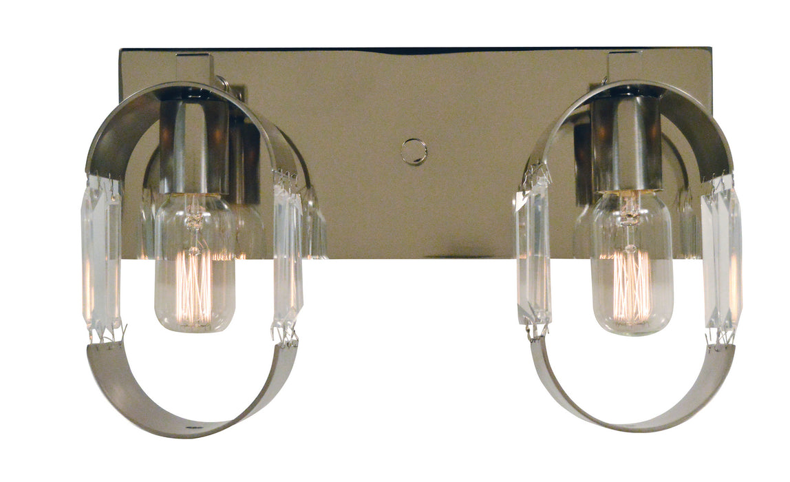 Framburg 5012 PN/BN Josephine Two Light Wall Sconce, Polished Nickel with Brushed Nickel Accents Main Image.jpg