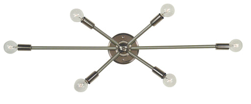 Framburg 5016 PN/SP Simone Six Light Wall Sconce, Polished Nickel with Satin Pewter Accents Main Image.jpg