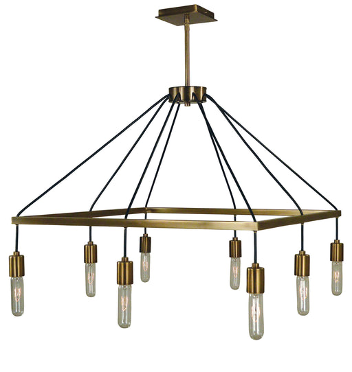 Framburg 5020 AB Celestial Eight Light Chandelier, Antique Brass Main Image.jpg