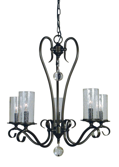 Framburg 5025 MB Ilsa Five Light Chandelier, Mahogany Bronze Main Image.jpg