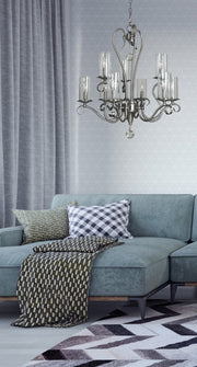 Framburg 5029 BN Ilsa Nine Light Chandelier, Brushed Nickel Alternate Image.jpg