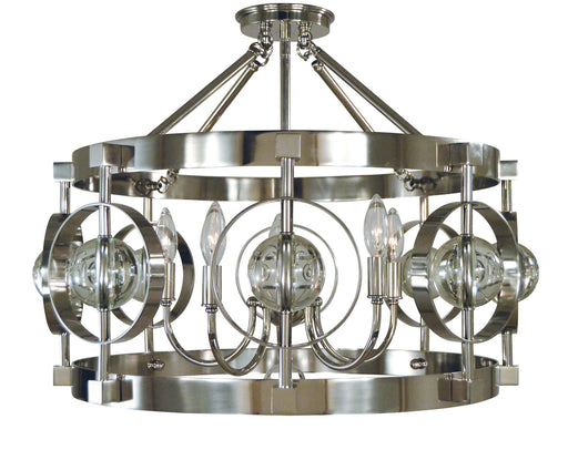 Framburg 5030 PN Ephemeris Five Light Flush / Semi-Flush Mount, Polished Nickel Main Image.jpg