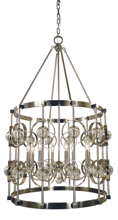 Framburg 5037 PN Ephemeris Eight Light Foyer Chandelier, Polished Nickel Main Image.jpg