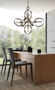 Framburg 5064 PN Copernicus Five Light Chandelier, Polished Nickel Alternate Image.jpg