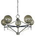 Framburg 5065 PN/MBLACK Calista Five Light Chandelier, Polished Nickel with Matte Black Accents Main Image.jpg