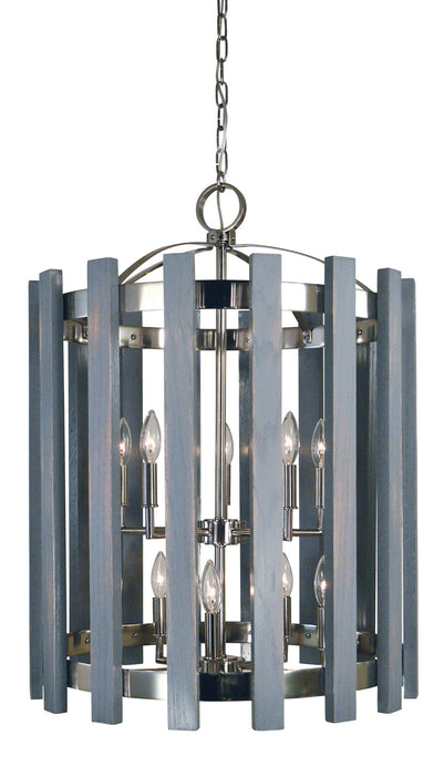 Framburg 5120 PN Arcadia Ten Light Chandelier, Polished Nickel Main Image.jpg