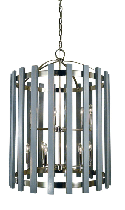 Framburg 5128 PN Arcadia 12 Light Foyer Chandelier, Polished Nickel Main Image.jpg