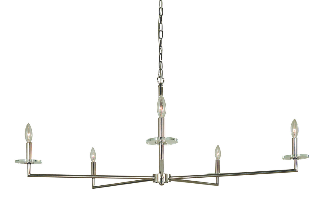 Framburg 5450 MBLACK Muse Five Light Chandelier, Matte Black Main Image.jpg