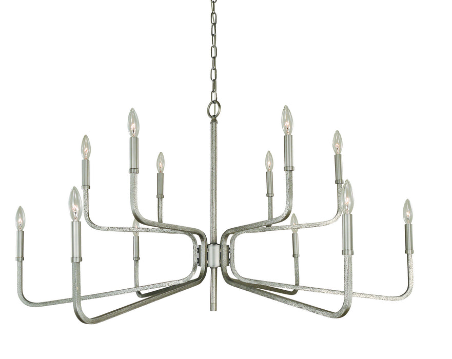 Framburg 5484 SP Heidelberg 12 Light Chandelier, Satin Pewter Main Image.jpg