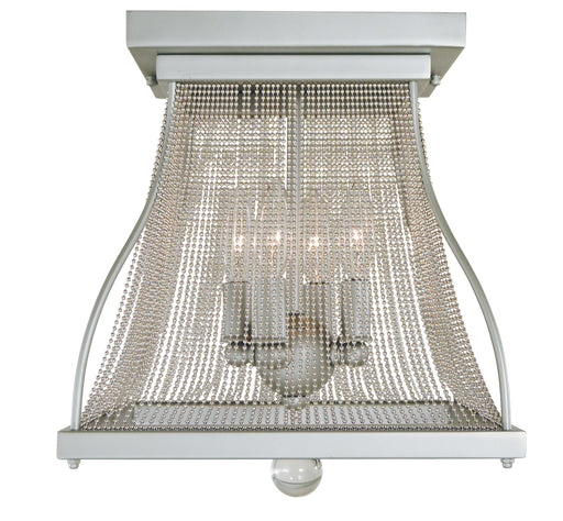 Framburg 5500 SP/PN Harrison Four Light Flush Mount, Satin Pewter/Polished Nickel Main Image.jpg