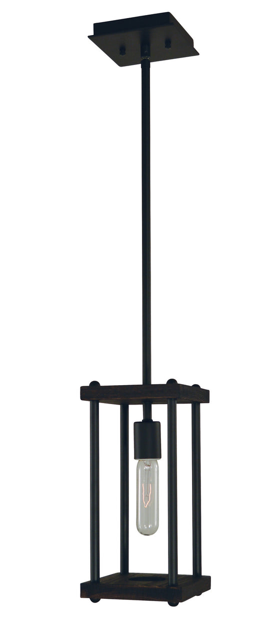 Framburg 5531 MBLACK Industria One Light Pendant, Matte Black Main Image.jpg