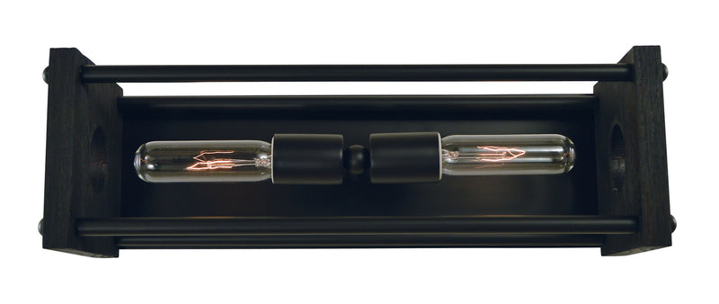 Framburg 5532 MBLACK Industria Two Light Wall Sconce, Matte Black Main Image.jpg