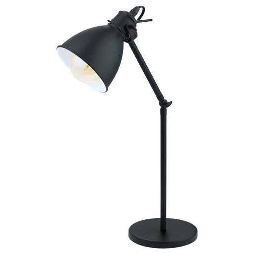 Eglo USA 49469A Priddy One Light Table Lamp Black / White Main Image.jpg
