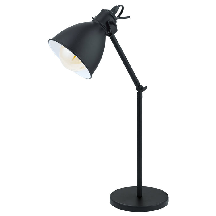 Eglo USA 49469A Priddy One Light Table Lamp Black / White Main Image.jpg