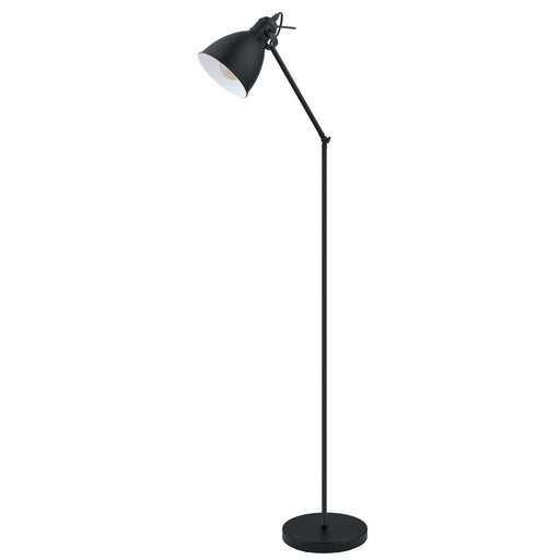 Eglo USA 49471A Priddy One Light Floor Lamp Black / White Main Image.jpg