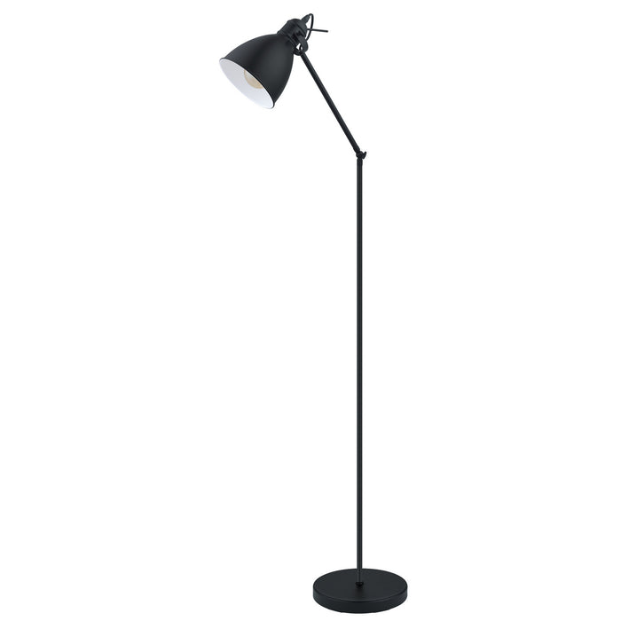 Eglo USA 49471A Priddy One Light Floor Lamp Black / White Main Image.jpg