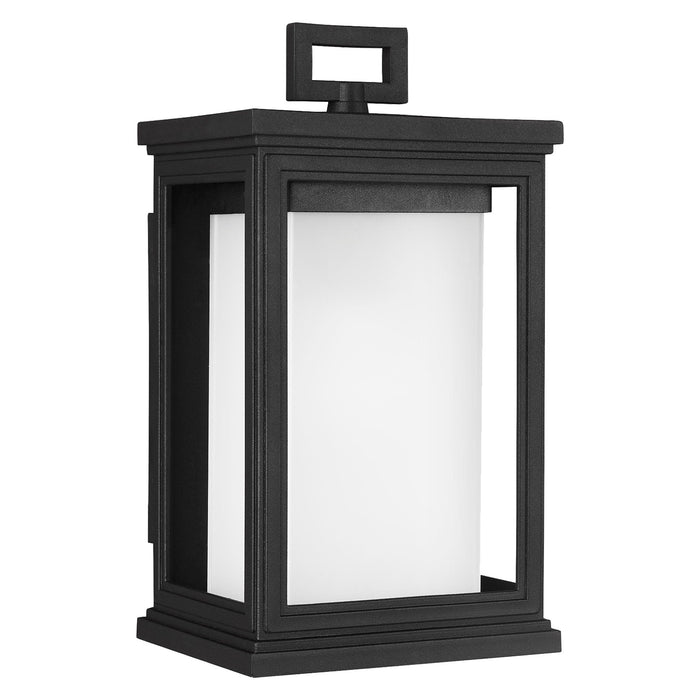 Generation Lighting OL12900TXB Roscoe One Light Outdoor Wall Lantern, Textured Black Main Image.jpg