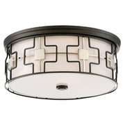 Minka-Lavery 846-105-L LED Flush Mount, Dark Gray W/Polished Nickel Main Image.jpg