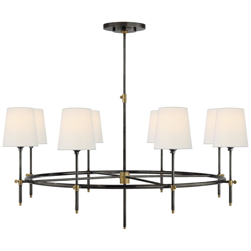 Bryant Eight Light Chandelier, Bronze And Hand-Rubbed Antique Brass Alternate Image.jpg