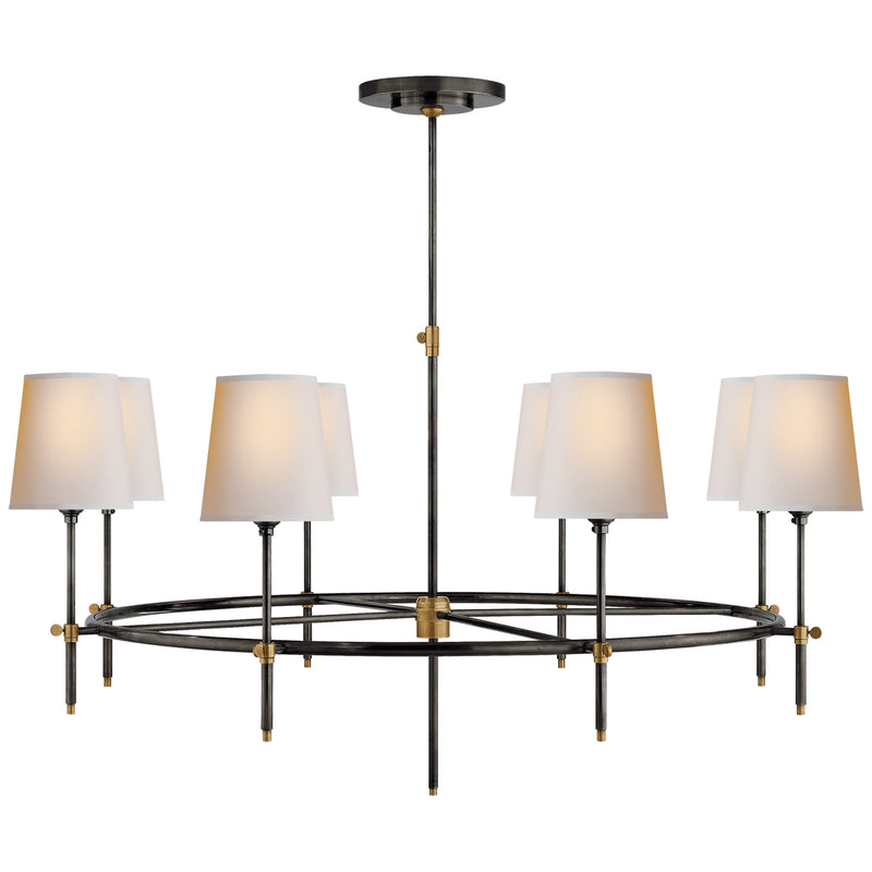 Bryant Eight Light Chandelier, Bronze And Hand-Rubbed Antique Brass Main Image.jpg